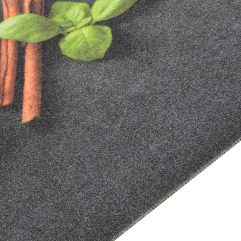 Kuhinjski tepih perivi s uzorkom začina 45 x 150 cm baršunasti - Slika 4