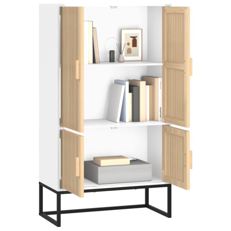 Visoka komoda bijela 70 x 35 x 125 cm od konstruiranog drva - Slika 3