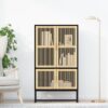 Visoka komoda crna 70 x 35 x 125 cm od konstruiranog drva