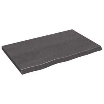 Zidna polica tamnosiva 80 x 50 x 4 cm od obrađene hrastovine