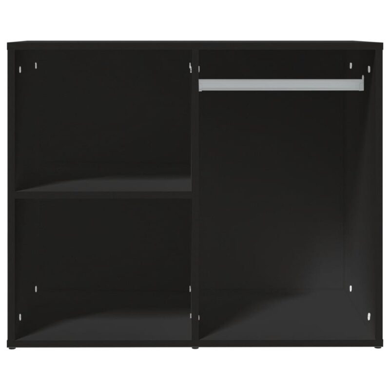 Garderobni ormarić crni 80 x 40 x 65 cm od konstruiranog drva - Slika 3