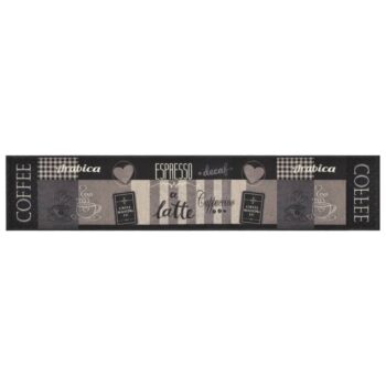Kuhinjski tepih perivi s natpisom Coffee 60 x 300 cm baršunasti