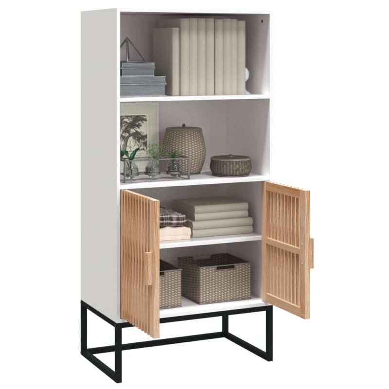 Visoka komoda bijela 60 x 35 x 125 cm od konstruiranog drva - Slika 3