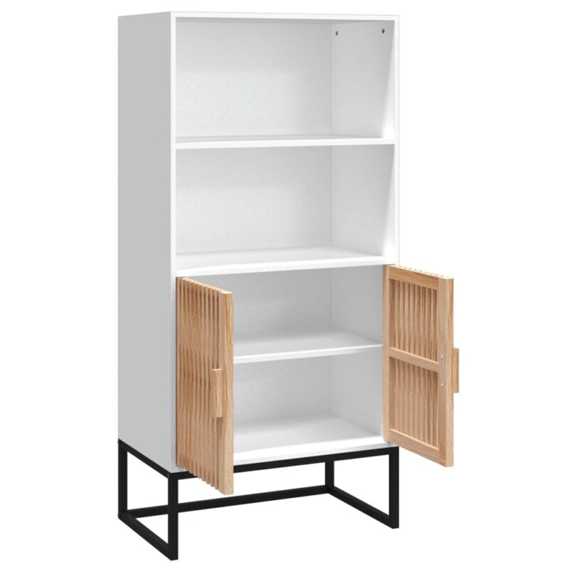 Visoka komoda bijela 60 x 35 x 125 cm od konstruiranog drva - Slika 4