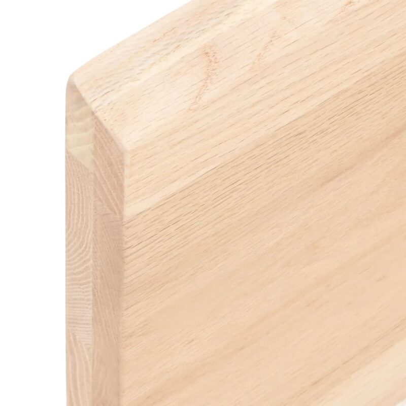 Zidna polica 100 x 20 x 4 cm od neobrađene masivne hrastovine - Slika 3