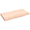 Zidna polica 40 x 20 x 2 cm od neobrađene masivne hrastovine