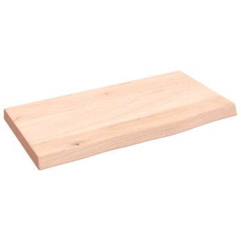 Zidna polica 40 x 20 x 2 cm od neobrađene masivne hrastovine