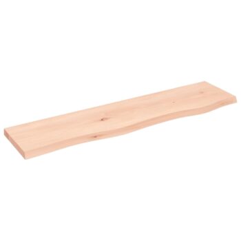 Zidna polica 80 x 20 x 2 cm od neobrađene masivne hrastovine