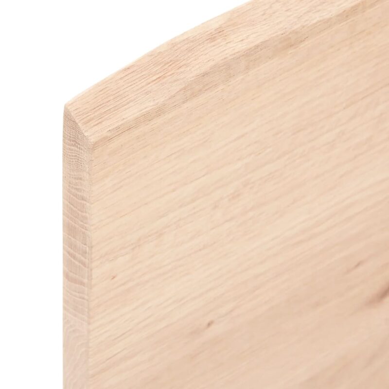 Zidna polica 80 x 50 x 2 cm od neobrađene masivne hrastovine - Slika 3
