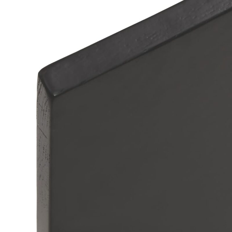 Zidna polica tamnosiva 60 x 20 x 2 cm od obrađene hrastovine - Slika 3