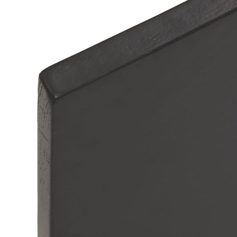 Zidna polica tamnosiva 80 x 10 x 2 cm od obrađene hrastovine - Slika 3