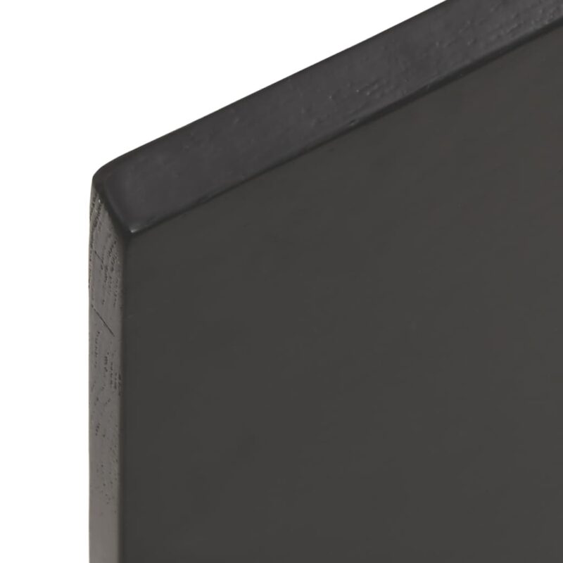 Zidna polica tamnosiva 80x20x2 cm od obrađene hrastovine - Slika 3