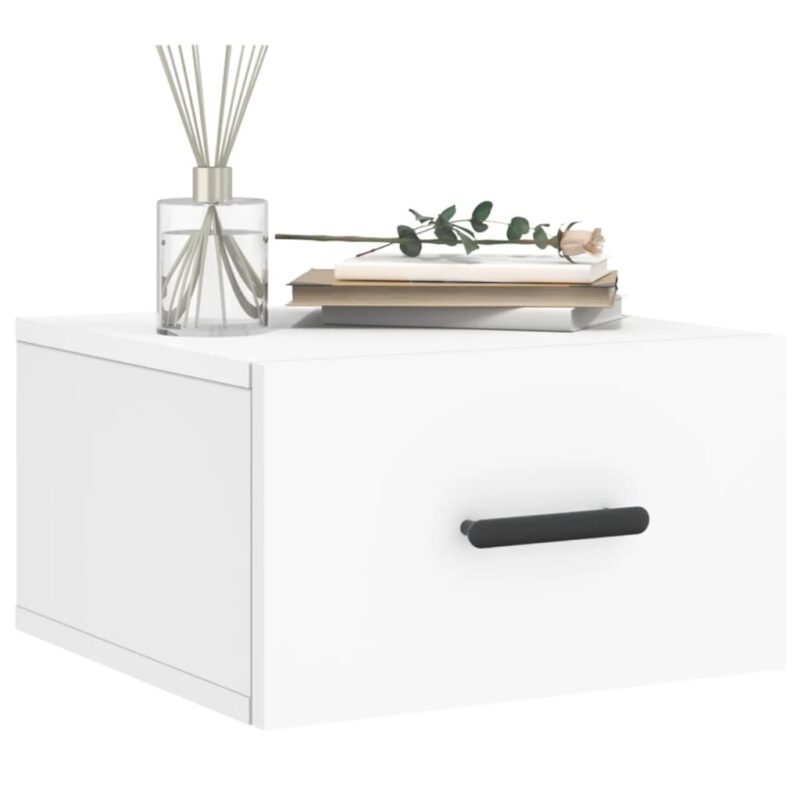 Zidni noćni ormarići 2 kom bijeli 35 x 35 x 20 cm - Slika 3