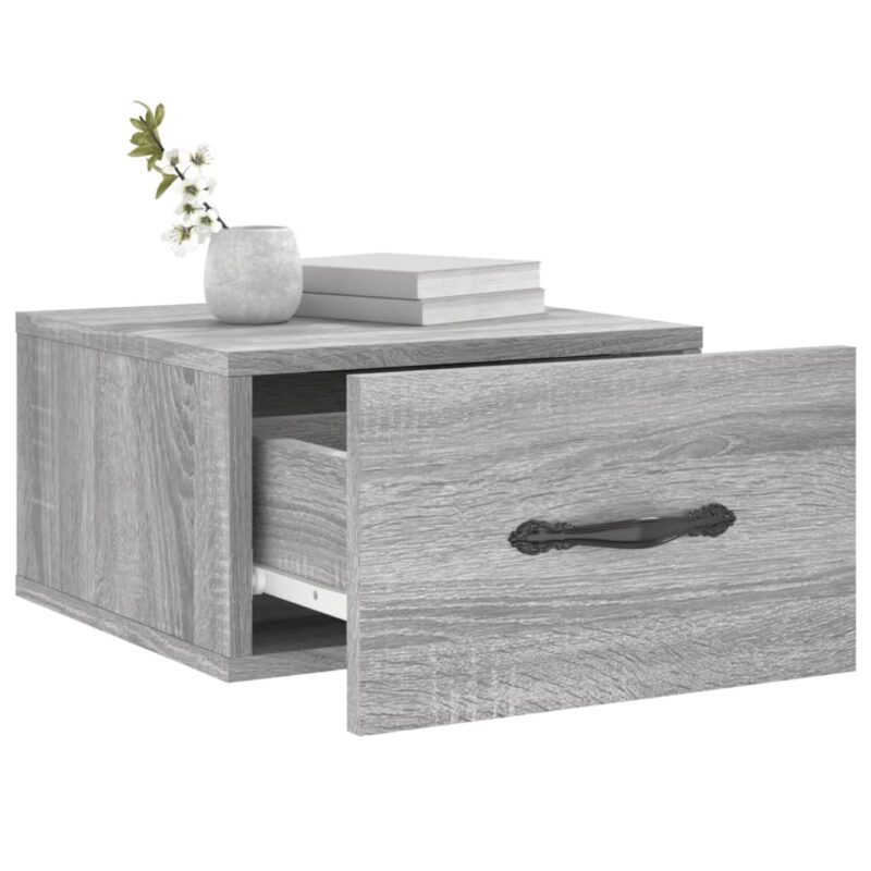 Zidni noćni ormarići 2 kom boja sivog hrasta sonome 35x35x20 cm - Slika 4