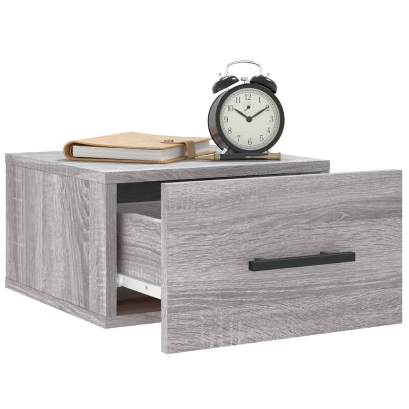 Zidni noćni ormarići 2 kom boja sivog hrasta sonome 35x35x20 cm - Slika 4