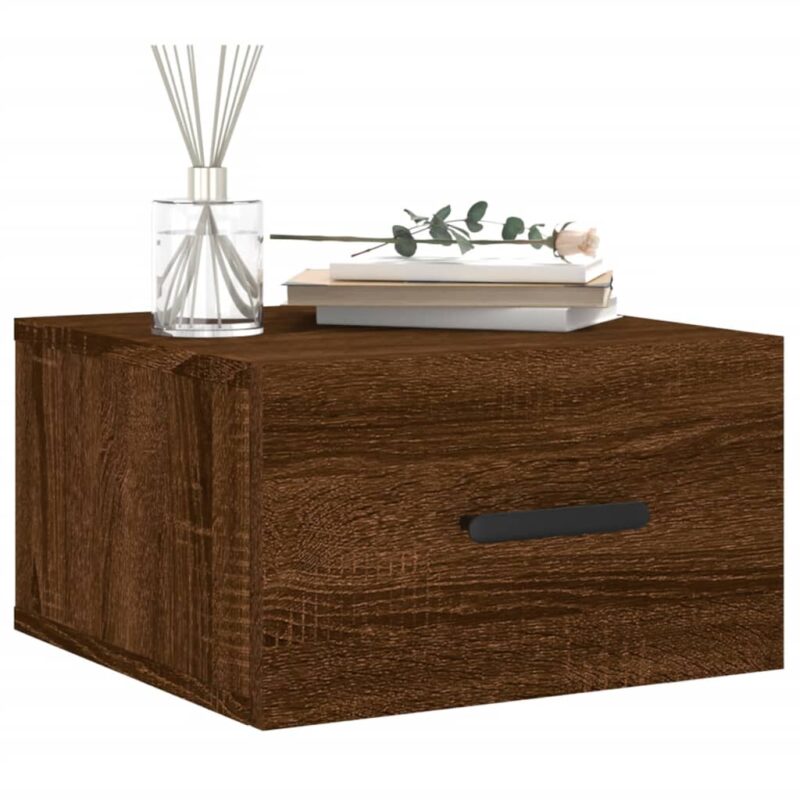 Zidni noćni ormarići 2 kom smeđa boja hrasta 35 x 35 x 20 cm - Slika 3