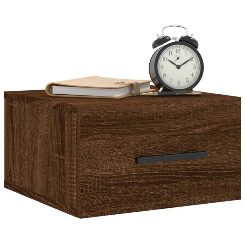 Zidni noćni ormarići 2 kom smeđa boja hrasta 35 x 35 x 20 cm - Slika 3