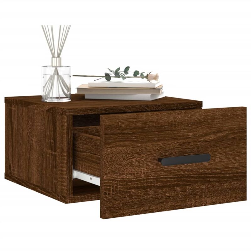 Zidni noćni ormarići 2 kom smeđa boja hrasta 35 x 35 x 20 cm - Slika 4