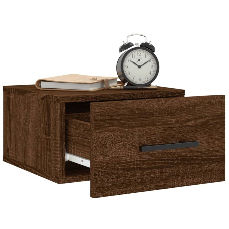 Zidni noćni ormarići 2 kom smeđa boja hrasta 35 x 35 x 20 cm - Slika 4