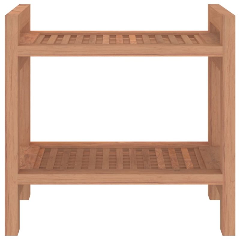 Klupa za tuš 45 x 30 x 45 cm od masivne tikovine - Slika 3