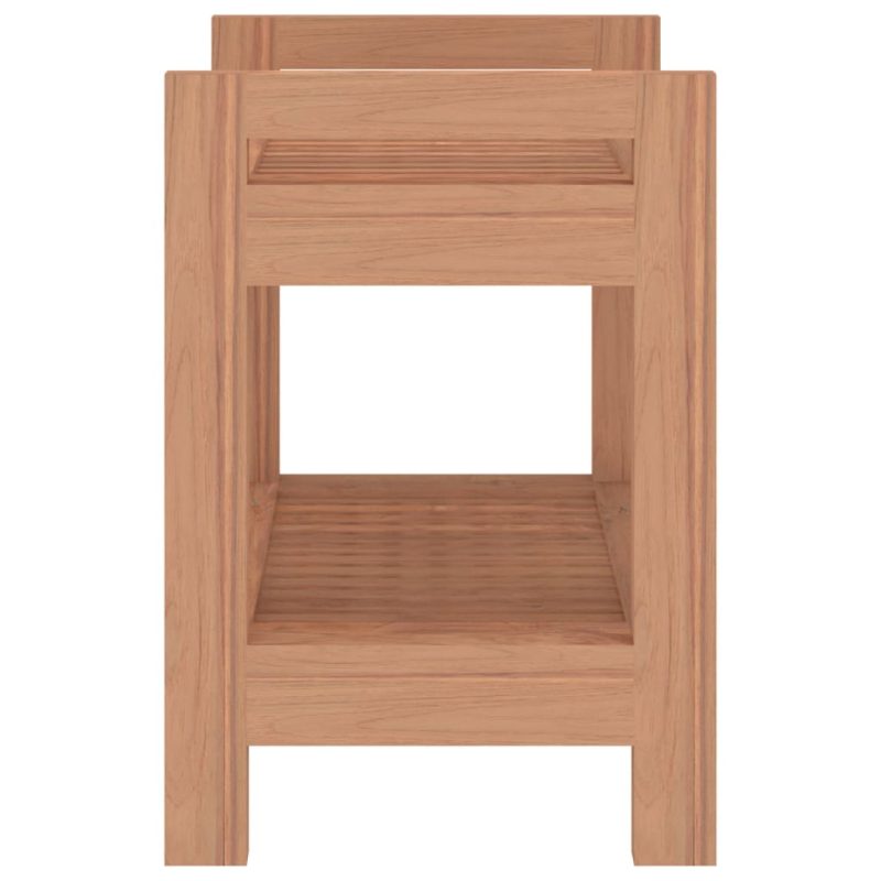 Klupa za tuš 45 x 30 x 45 cm od masivne tikovine - Slika 4