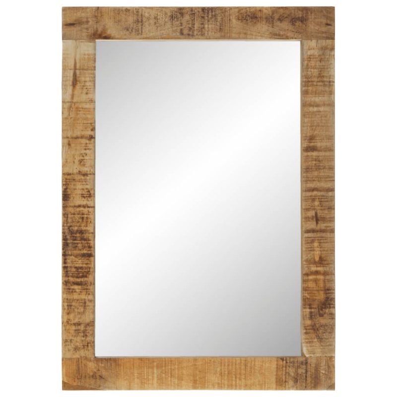 Ogledalo 70 x 50 cm od masivnog drva manga i stakla - Slika 4