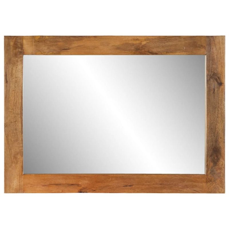 Ogledalo 70 x 50 cm od masivnog drva manga i stakla - Slika 4