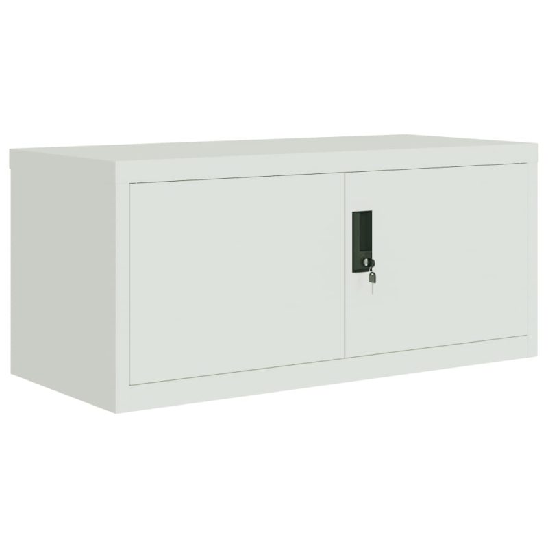 Ormarić za spise svjetlosivi 90 x 40 x 145 cm čelični - Slika 3