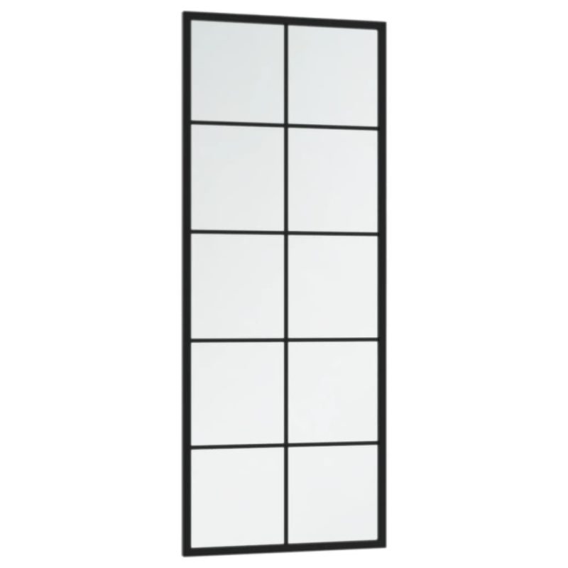 Zidna ogledala 2 kom crna 100 x 40 cm metalna - Slika 3
