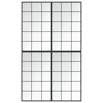 Zidna ogledala 4 kom crna 100x60 cm metalna