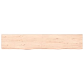 Zidna polica 160 x 30 x 4 cm od neobrađene masivne hrastovine