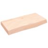 Zidna polica 60 x 30 x 6 cm od neobrađene masivne hrastovine