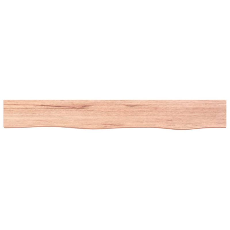 Zidna polica svjetlosmeđa 80 x 10 x 2 cm od obrađene hrastovine