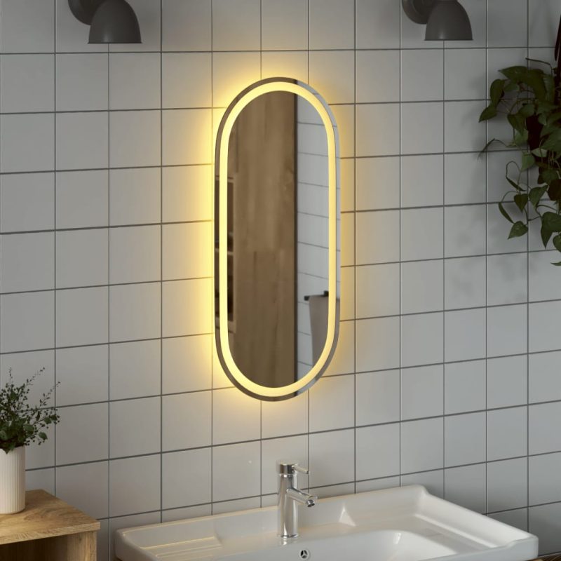 LED kupaonsko ogledalo 80 x 35 cm ovalno - Slika 3