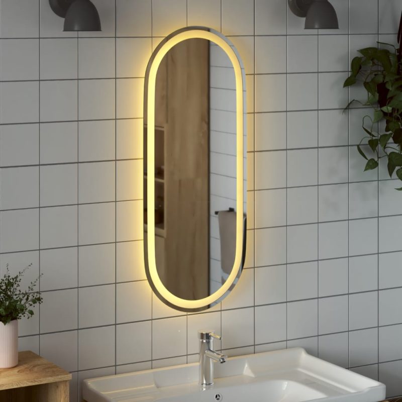 LED kupaonsko ogledalo 90 x 40 cm ovalno - Slika 3