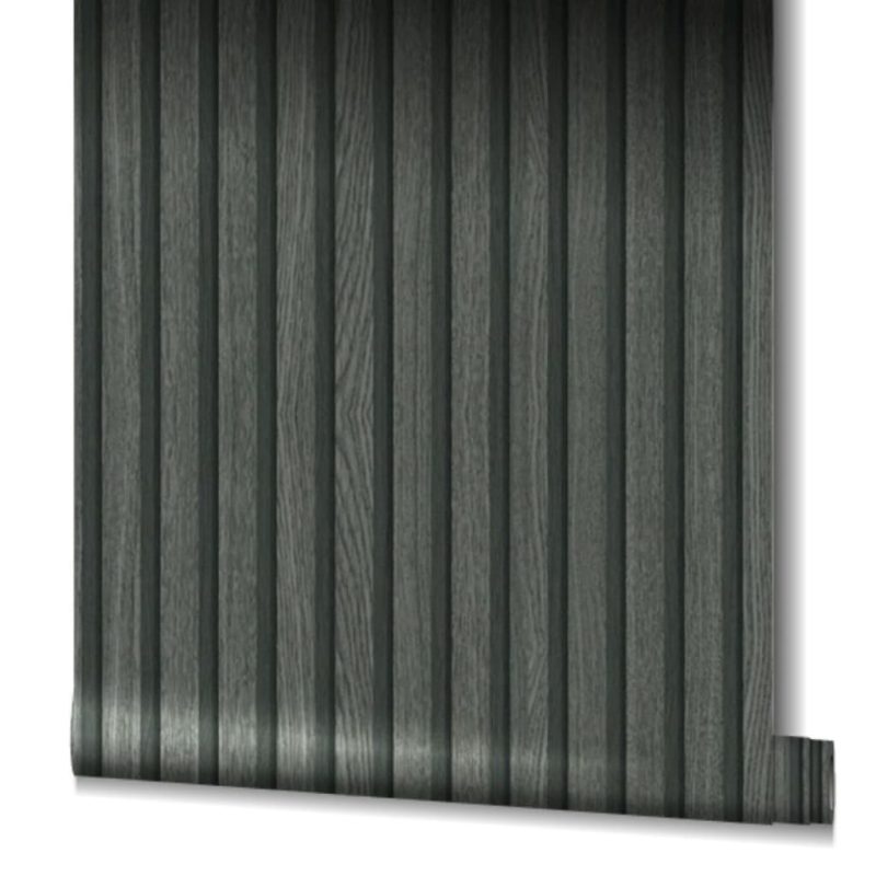 Noordwand zidna tapeta Botanica Wooden Slats crno-siva - Slika 3