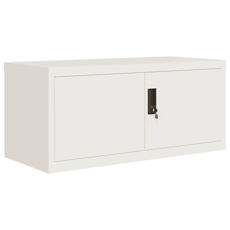 Ormarić za spise bijeli 90 x 40 x 110 cm čelični - Slika 3