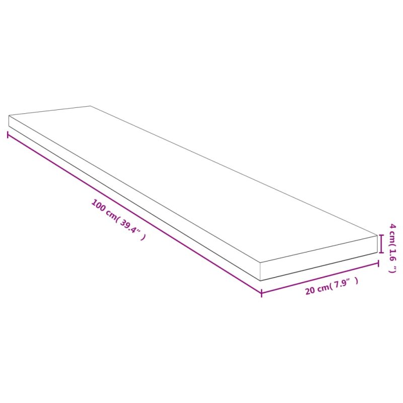 Zidna polica 100 x 20 x 4 cm od bambusa - Slika 4