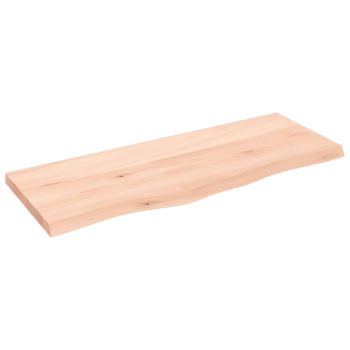 Zidna polica 100 x 40 x 4 cm od neobrađene masivne hrastovine