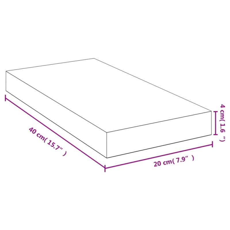 Zidna polica 40 x 20 x 4 cm od bambusa - Slika 4