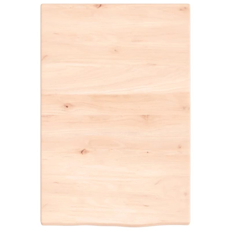 Zidna polica 40 x 60 x 2 cm od neobrađene masivne hrastovine