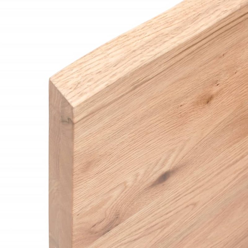 Zidna polica svjetlosmeđa 120 x 30 x 4 cm obrađena hrastovina - Slika 4