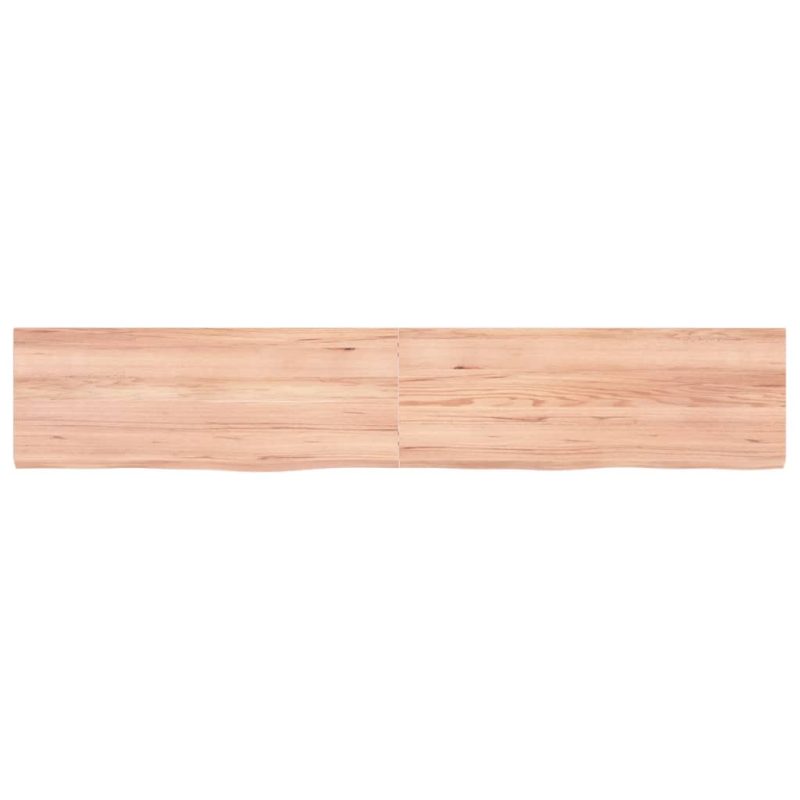 Zidna polica svjetlosmeđa 160 x 30 x 6 cm obrađena hrastovina