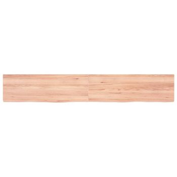 Zidna polica svjetlosmeđa 180 x 30 x 4 cm obrađena hrastovina