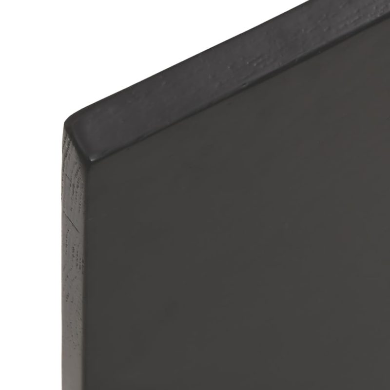 Zidna polica tamnosiva 100x40x2 cm od obrađene hrastovine - Slika 3