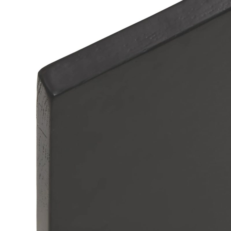 Zidna polica tamnosiva 80x60x2 cm od obrađene hrastovine - Slika 3
