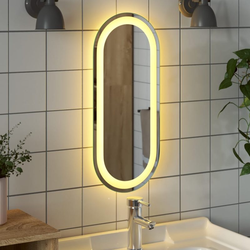 LED kupaonsko ogledalo 60x25 cm ovalno - Slika 3