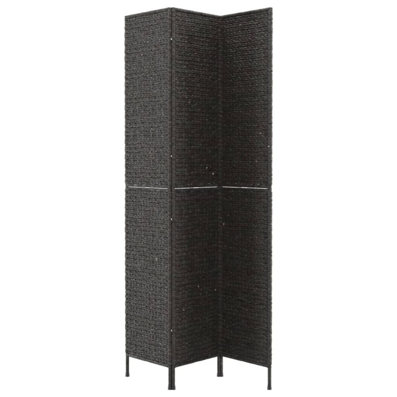 Sobna pregrada s 3 panela crna 122x180 cm od vodenog zumbula - Slika 4