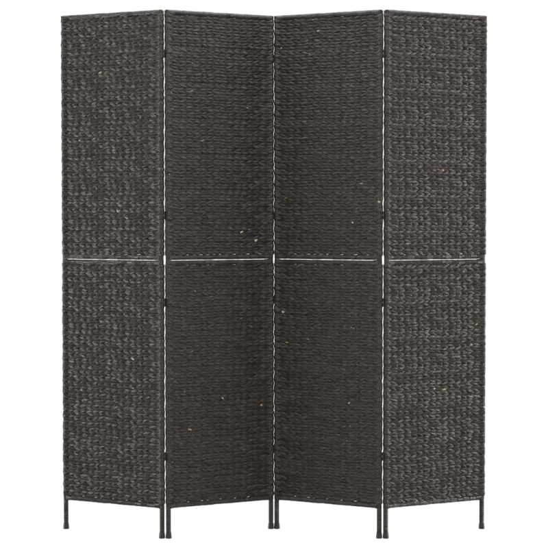 Sobna pregrada s 4 panela crna 163 x 180 cm od vodenog zumbula - Slika 3
