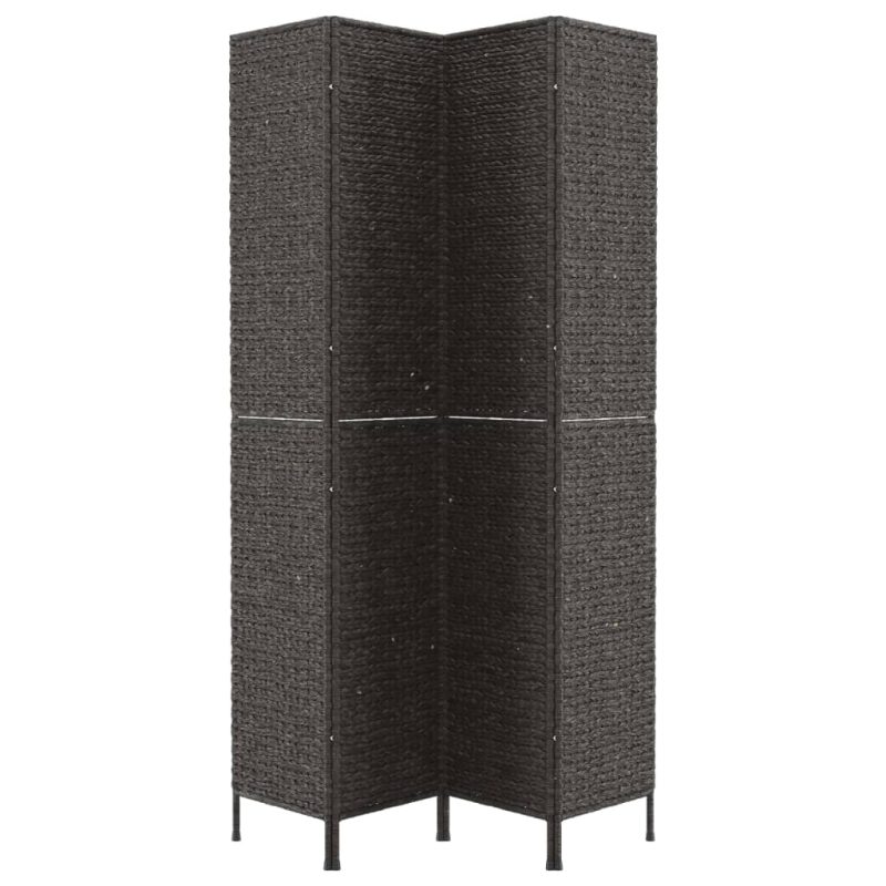 Sobna pregrada s 4 panela crna 163 x 180 cm od vodenog zumbula - Slika 4